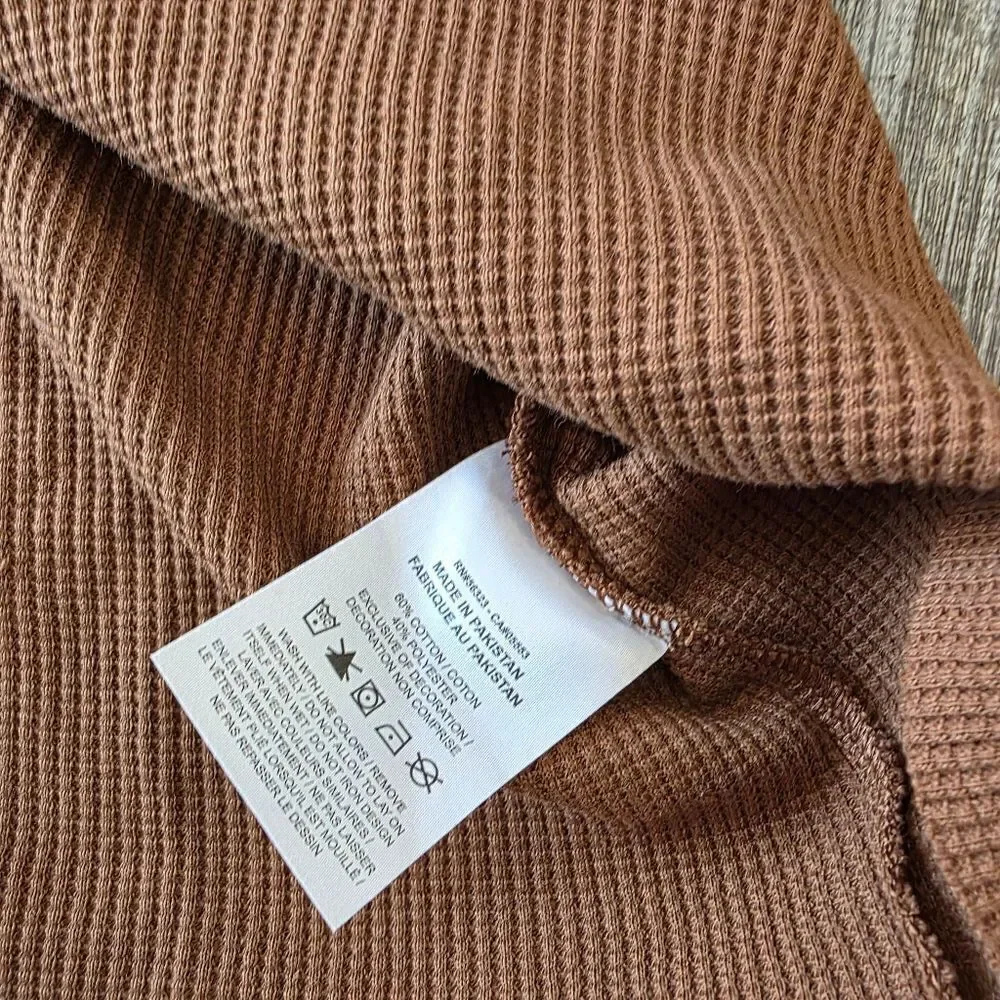 Air Jordan Essentials Thermal Long-Sleeve T-Shirt Brown Tan Men's Small S New LE